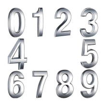 10 Pieces Self-Adhesive Door House Numbers Mailbox Numbers Street Address Numbers for Residence and Mailbox Signs, 0 to 9 js