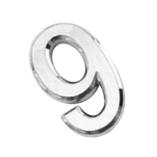 9X Silver Plastic Self-Adhesive House Hotel Door Number Sticky Numeric Digit 9 2