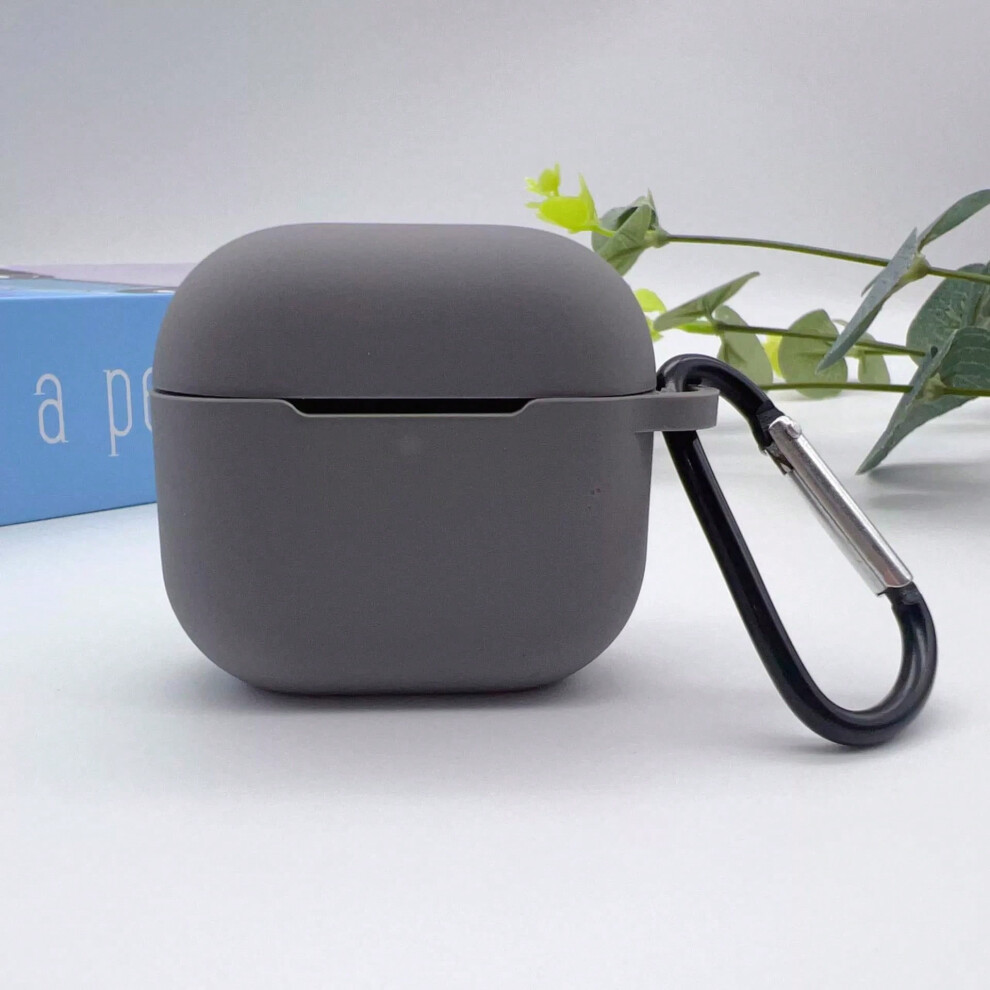(grey, New Airpods 4th generation [Thick version] 2mm with button pearlescent bag packaging) Suitable for 2024 new AirPods 4th generation protective case Apple 4th generation silicone earphone cover Bluetooth earphone soft case