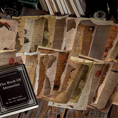 Retro Trace Book Page Material Paper Old Book Page Text Old spaper Decorative Material Paper Bak js 1