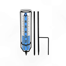 Weatherproof Rain Gauge for Outdoor Yard Use with Stake, Decorative and Durable Design