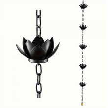 For rain chain lotus rain catcher chain for gutters outside rain chain cups to gutter downspo
