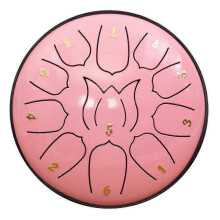 pink 10-inch 11-tone outdoor rain drum, garden rain drum