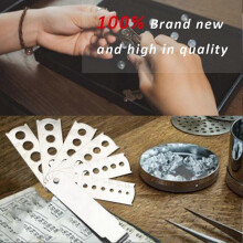 Diamond Gem Fan Gauge Jewelry Measuring Tool Metal 5.6cm Folded
