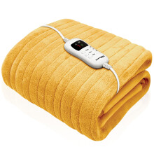 Dreamcatcher Gold Electric Heated Throw Double Fleece with Timer