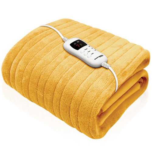 Dreamcatcher Gold Electric Heated Throw Double Fleece with Timer