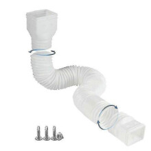 Rain gutter downspout extension piece, 1 piece, extendable from 21 inches to 60 inches