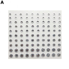 (White) Eyebrow Makeup Face Multi-size Pearl Eyebrow Face Drill Rhinestone Decoration