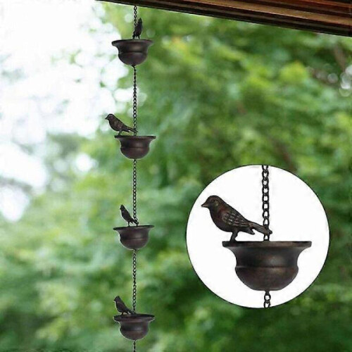 Gutter Rain Chain, 7.8 Feet, Durable and Rust-Resistant with Adjustable Length 1