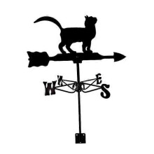 Outdoor wind vane, made of sturdy metal, clearly shows the wind direction