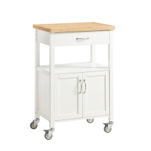 SoBuy armário de cozinha, carrinho de cozinha, carrinho de cozinha com rodas FKW22-WN