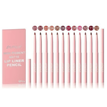 12PC Waterproof Matte Lip Liner Set: Durable, Easy to Color, Long-Lasting, Suitable for All Skin Types