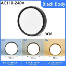 (Round Black, 1 pcs) Led Foldable Spotlight Downlight Spot Led 220v Aluminum Light Fixture Surface Mount Interior Ceiling Lamp For Room Kitchen Store