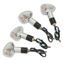 (4X Clear lens) 2/4pcs Motorcycle Bullet Turn Signals Indicator For Kawasaki Vulcan VN 500 750 800 900 1500 1600 1700 2000 Custom Classic