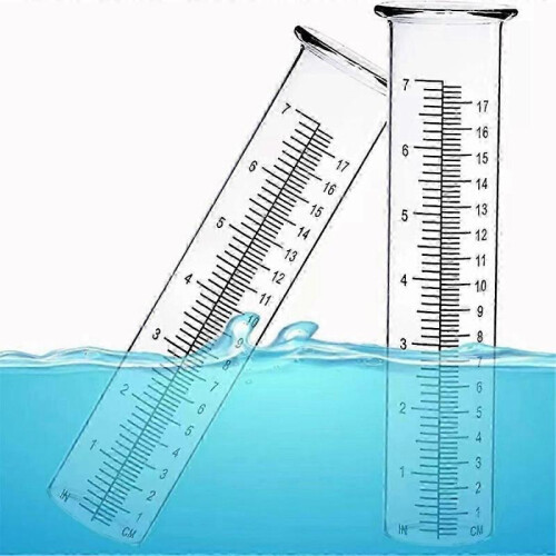 2pcs Plastic Rain Gauge Replacement Tube 1