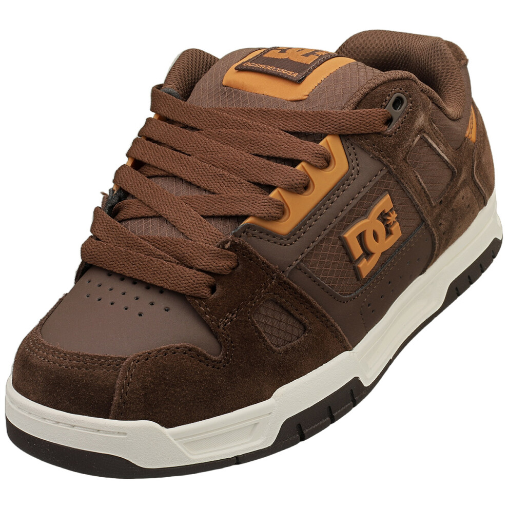 Dc (7) Shoes Stag Mens Skate Trainers In Brown Tan
