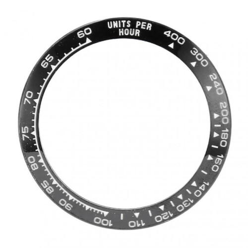 Watch Ceramic Bezel Insert Protective Accessory Replacement Number Watch Bezel Insert for Shop White Font Black Background