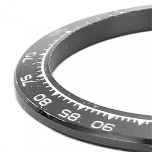 Watch Ceramic Bezel Insert Protective Accessory Replacement Number Watch Bezel Insert for Shop White Font Black Background 2
