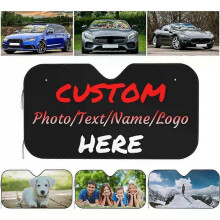 (S-51x27.5 Inch) Custom Car Windshield Sun Shade Personalized Design Your Own Photo Logo Name Car Sun Visor Protector Aluminum Foil 55 X 30 In