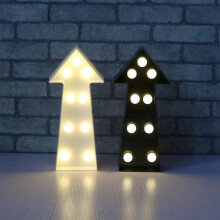 3d Arrow Sign Light Led Plastic Arrow Shaped Sign-lighted Marquee Arrow Sign Wall Decor (2pcs-black+white)