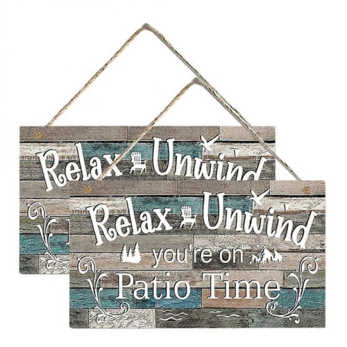 2pcs Home Background Wall Decorations Rustic Style Hanging Board Sign Home Decor 1