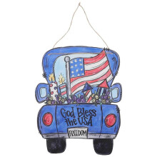Independence Day Hanging Door Sign Festival Wooden Hanging Decor Party Wooden Sign
