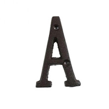 (A) Metal Letters Numbers Cast Iron Decoration House Sign Doorplate DIY Cafe Wall