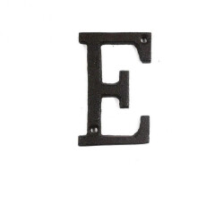 (E) Metal Letters Numbers Cast Iron Decoration House Sign Doorplate DIY Cafe Wall