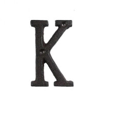 (K) Metal Letters Numbers Cast Iron Decoration House Sign Doorplate DIY Cafe Wall