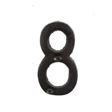 (8) Metal Letters Numbers Cast Iron Decoration House Sign Doorplate DIY Cafe Wall