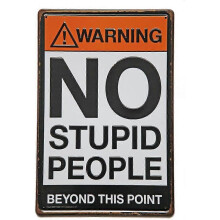 (No Working, No Stupid) No Working During Drinking Hours Vintage Retro Rustic Metal Tin Sign Pub Wall Decor Art 12x8Inch (30x20cm)
