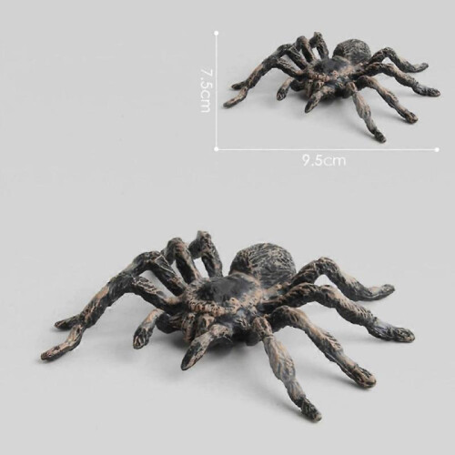 2Pcs 9.5cm Realistic Spider Insect Model Toy Scary Prop 1
