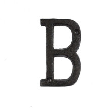 (B) Metal Letters Numbers Cast Iron Decoration House Sign Doorplate DIY Cafe Wall