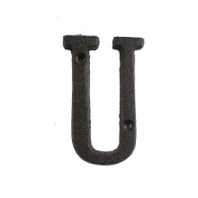 (U) Metal Letters Numbers Cast Iron Decoration House Sign Doorplate DIY Cafe Wall