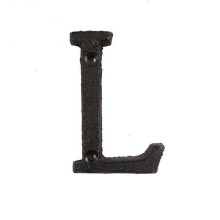 (L) Metal Letters Numbers Cast Iron Decoration House Sign Doorplate DIY Cafe Wall