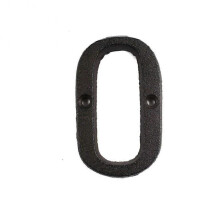 (O) Metal Letters Numbers Cast Iron Decoration House Sign Doorplate DIY Cafe Wall