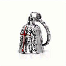 (red) Guardian Bell HOLY CROSS Good Luck Gift Motorcycle Biker Ride Bell