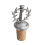 (Add a Gift Pouch) Scottish Thistle Pewter Bottle Stopper 1