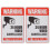 Warning Sign for Home Decoration And Wall Decor In Clear Pattern Design Featuring Video Function 2 Pcs 2