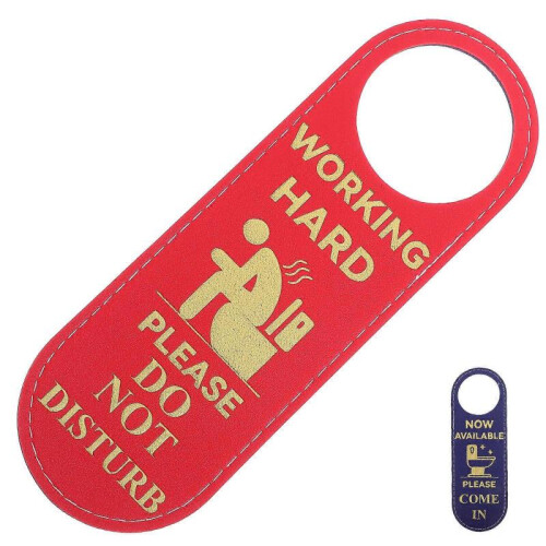 Double-Side Door Hanging Sign Modern and Simple Hanger Function Blue 23.50X8.00X0.30CM 1Pack 1