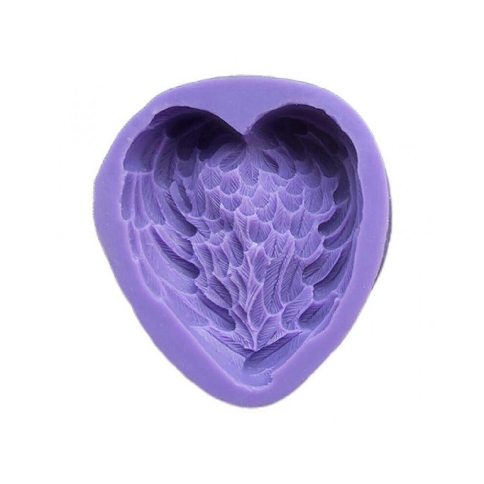 3D Heart-shaped Feather Home Decorations Epoxy Resin Mold Ornaments Casting Silicone Mould for DIY Crafts Plaster Candle