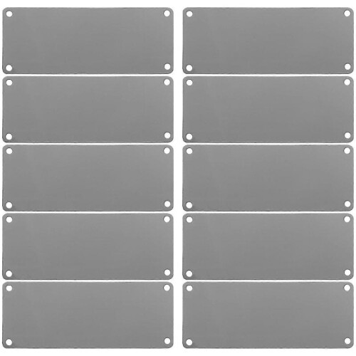 10pcs Name Signs DIY Engraving Blank Signs Multi-function Metal Sign Blanks