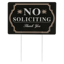 No Soliciting Sign Yard Stake House Yard Stake No Solicitors Sign for Front Yard