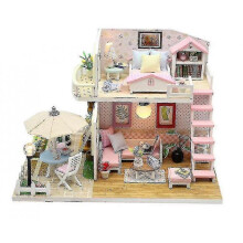 Hands Craft Diy Miniature Dollhouse Kit Soho Time 3d Model Wooden Furniture Tiny House Building Diy Doll House Miniatures Kit Wooden Doll House Acces