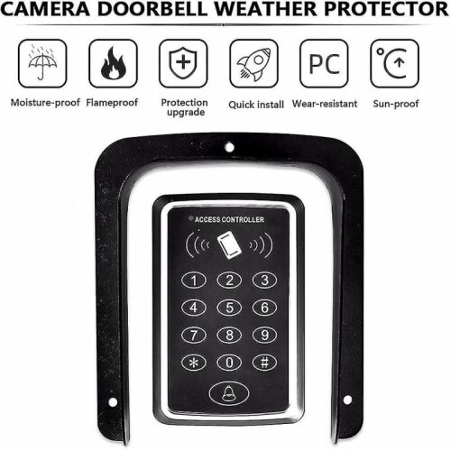Rain Cover Metal Door Bells Access Control Housing for Keyboard Controller Access Doorbell Intercom 2