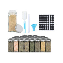 Spice Jars with Label, 24 Pcs Glass Spice Jars 4oz Seasoning Organi...