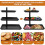 Rotating Fruit Cake Stand Tray Black 4