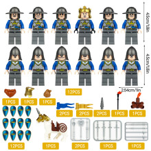 (1) Medieval knight series castle building blocks dolls cross-border wholesale assembly boy toy soldiers Roman Empire
