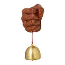 (Ebony) Fist Shapedoor Bell Knocker Welcome Wind Chime Easy Installation Doorbell