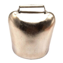 (Small, Silver) Antique Style Metal Cow Bells, Loud Horse Sheep Bells, Cattle Farm Animal Bells